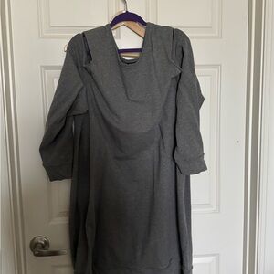 Chic Long Sleeve Gray Dress